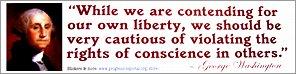 Sticker: Rights of Conscience (George Washington)