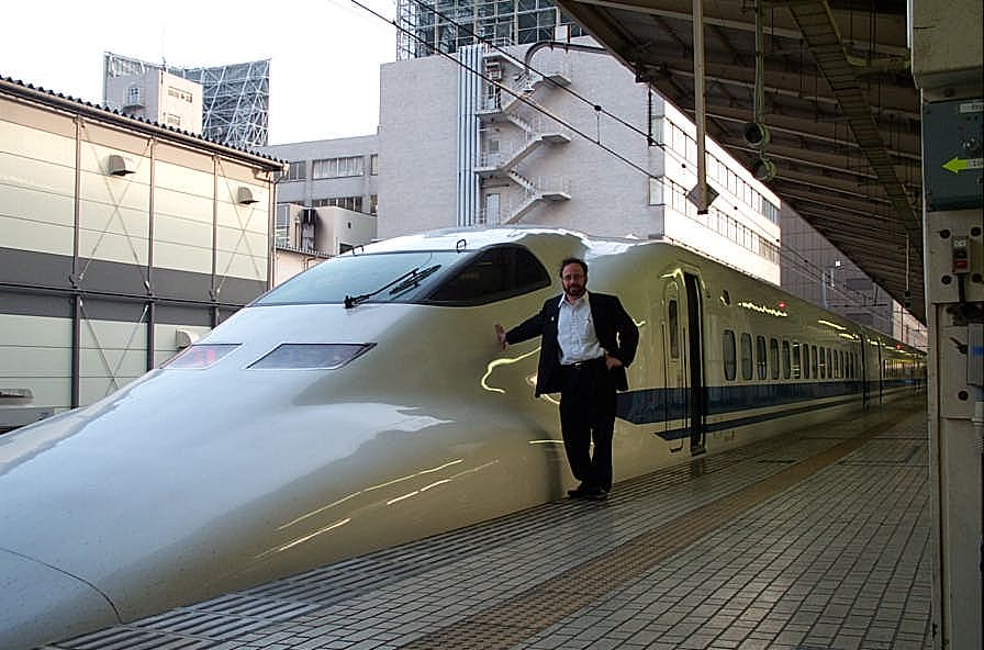 Me with shinkansen (bullet train)